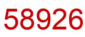 Número 58926 imagen rojo