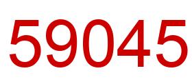 Number 59045 red image