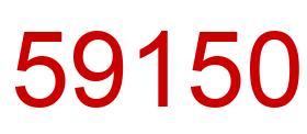Number 59150 red image