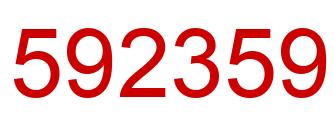 Number 592359 red image