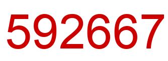 Number 592667 red image