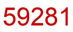 Number 59281 red image