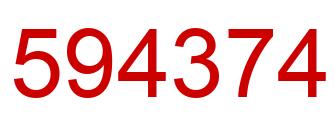 Number 594374 red image