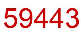 Number 59443 red image