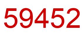 Number 59452 red image