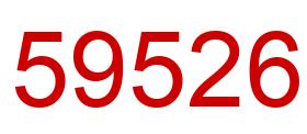 Number 59526 red image