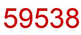 Number 59538 red image