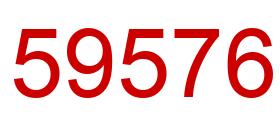 Number 59576 red image