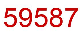 Number 59587 red image