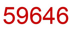 Number 59646 red image