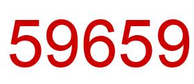 Number 59659 red image