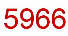 Número 5966 imagen rojo