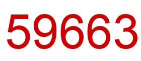Number 59663 red image