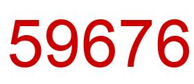 Number 59676 red image