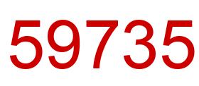 Number 59735 red image