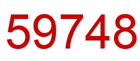 Number 59748 red image