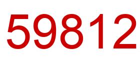 Number 59812 red image