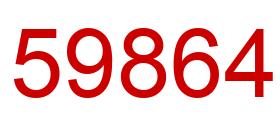 Number 59864 red image