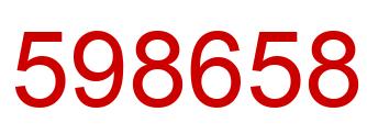 Número 598658 imagen rojo