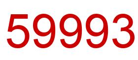 Number 59993 red image