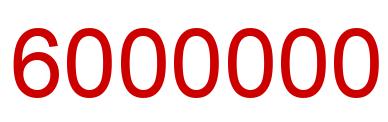 Número 6000000 imagen rojo