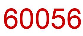Number 60056 red image