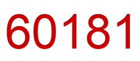Number 60181 red image