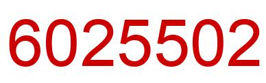 Number 6025502 red image