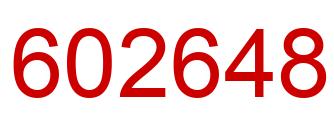 Number 602648 red image