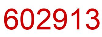 Number 602913 red image