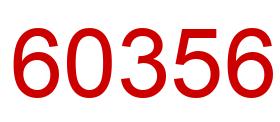 Number 60356 red image