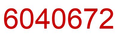 Number 6040672 red image