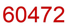 Number 60472 red image