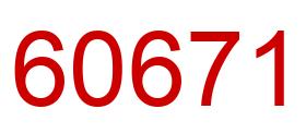 Number 60671 red image