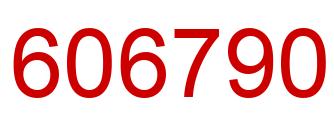 Number 606790 red image