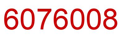 Number 6076008 red image