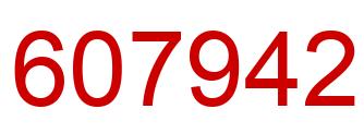 Number 607942 red image