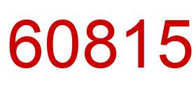 Number 60815 red image