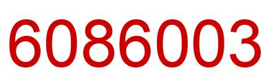 Number 6086003 red image