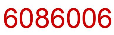 Number 6086006 red image