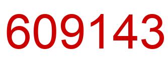 Number 609143 red image