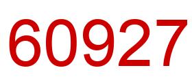 Number 60927 red image