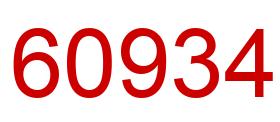 Number 60934 red image