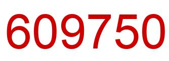 Number 609750 red image