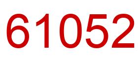 Number 61052 red image