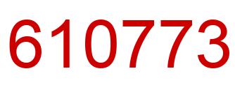 Number 610773 red image