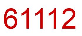 Number 61112 red image