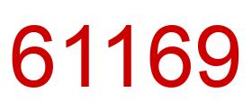 Number 61169 red image