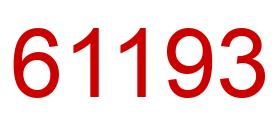 Number 61193 red image