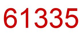 Number 61335 red image
